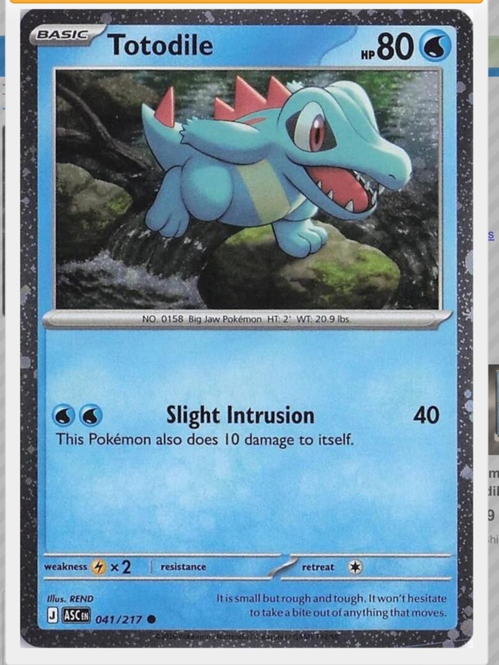 Totodile [Cosmos Holo] #41 Pokemon Ascended Heroes